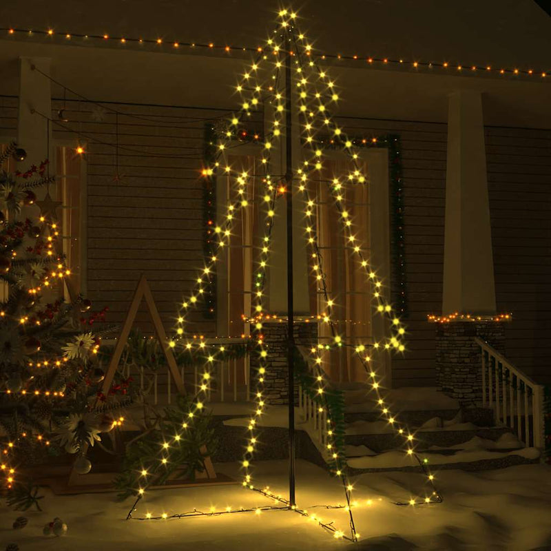 Kegelkerstboom 240 Led's Binnen En Buiten 118X150 Cm Warmwit