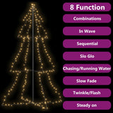 Kegelkerstboom 240 Led's Binnen En Buiten 118X150 Cm Warmwit