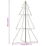 Kegelkerstboom 240 Led's Binnen En Buiten 118X150 Cm Warmwit