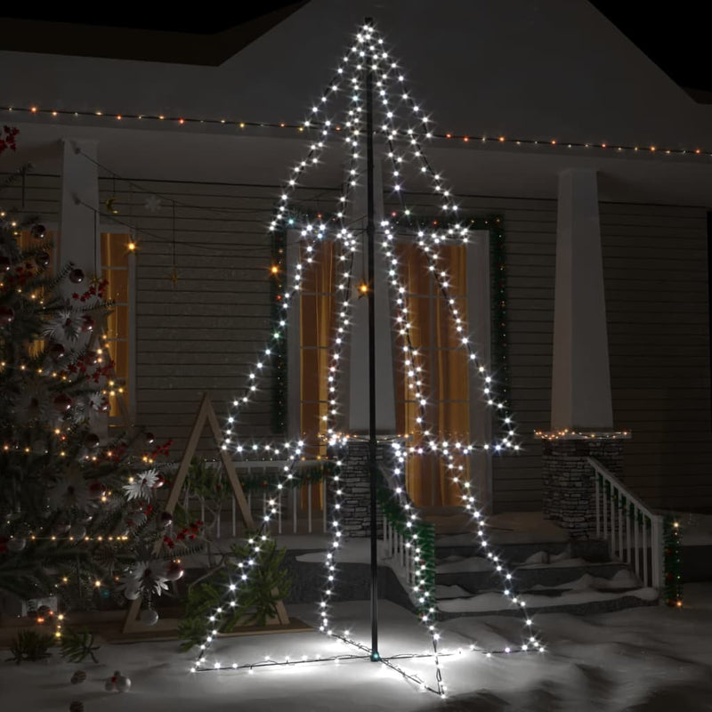 Kegelkerstboom 160 Led's Binnen En Buiten 78X120 Cm Koudwit