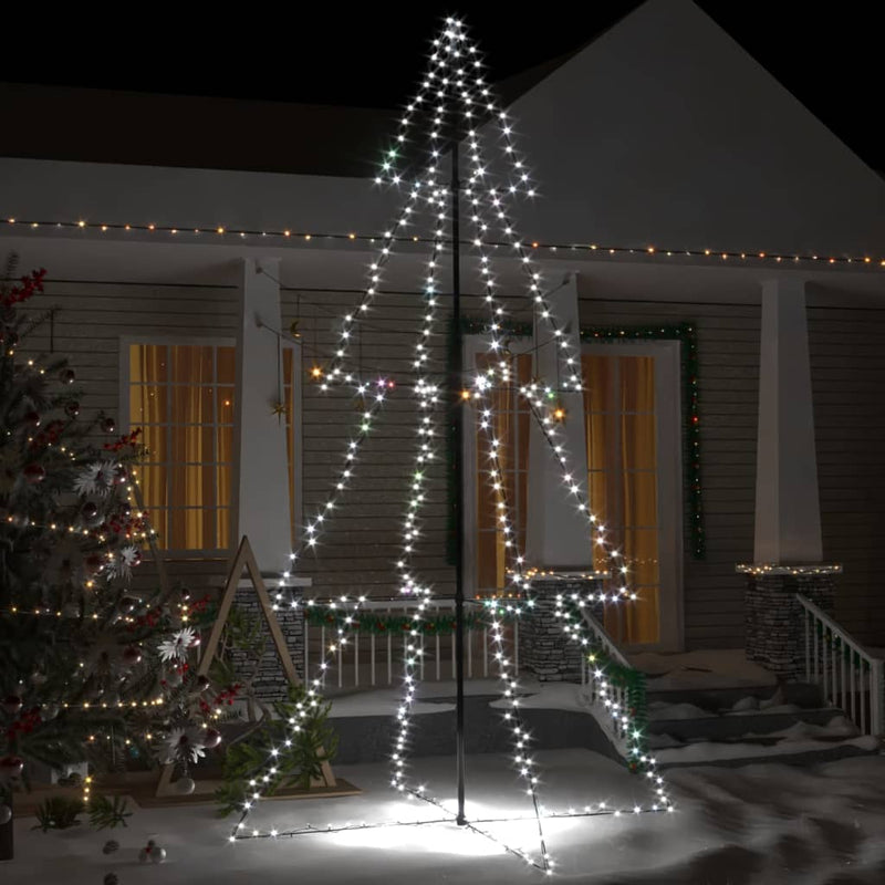 Kegelkerstboom 160 Led's Binnen En Buiten 78X120 Cm Koudwit