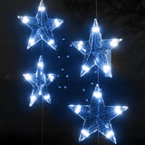 Lichtsnoergordijn Sterren Met 200 Led's En 8 Functies Blauw