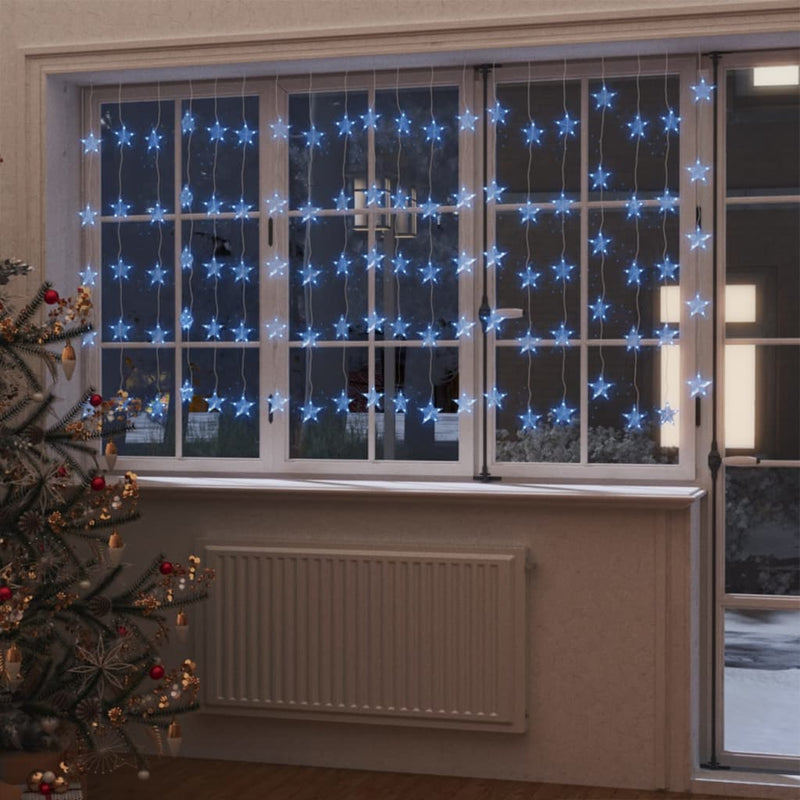 Lichtsnoergordijn Sterren Met 200 Led's En 8 Functies Blauw