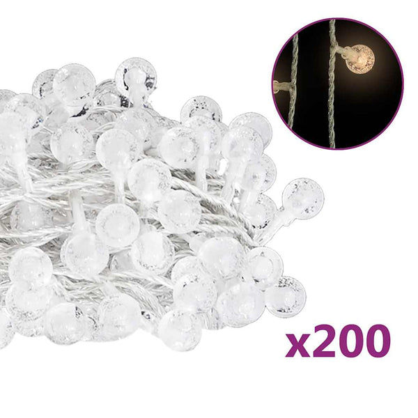 Lichtsnoer Met 200 Led's 8 Functies Warmwit