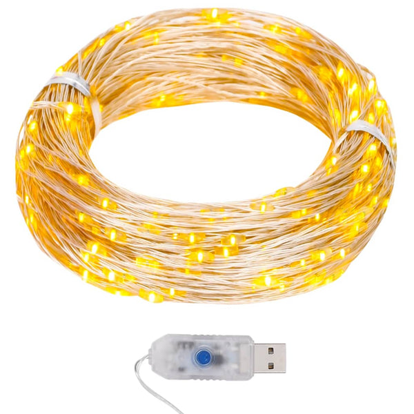 Lichtsnoer Met 400 Microled's 8 Functies Warmwit