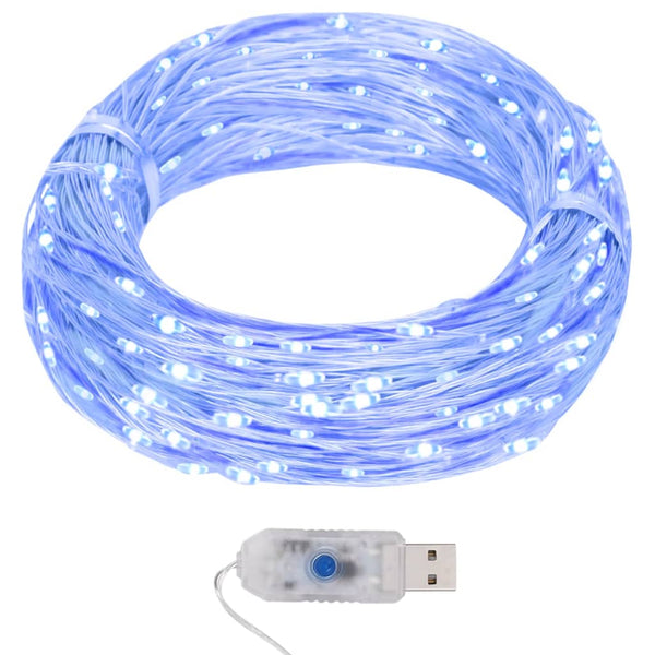 Lichtsnoer Met 400 Microled's 8 Functies Blauw