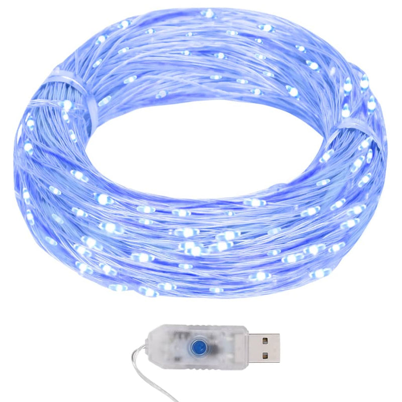 Lichtsnoer Met 400 Microled's 8 Functies Blauw
