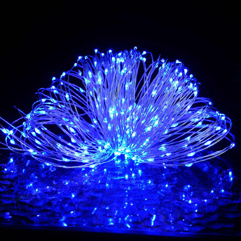 Lichtsnoer Met 400 Microled's 8 Functies Blauw