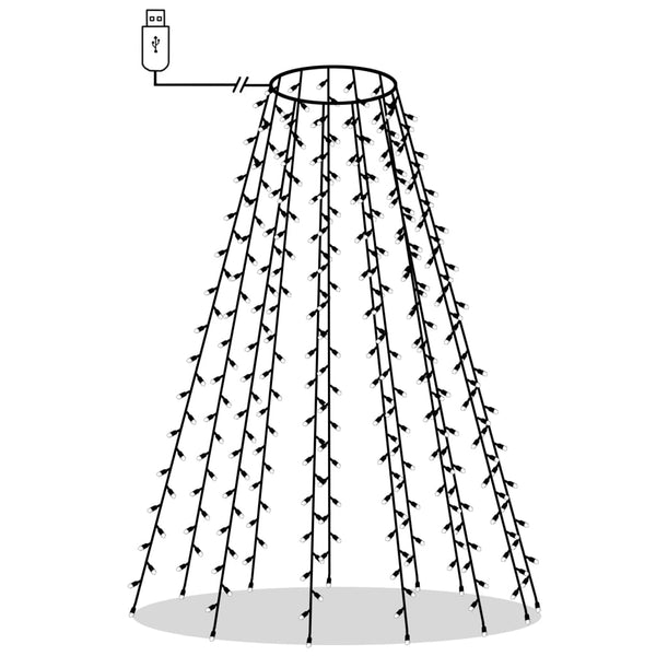 Kerstboomverlichting Met 180 Led's Net 180 Cm