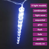 Kerstverlichting Ijspegel Met 40 Led's Acryl Blauw