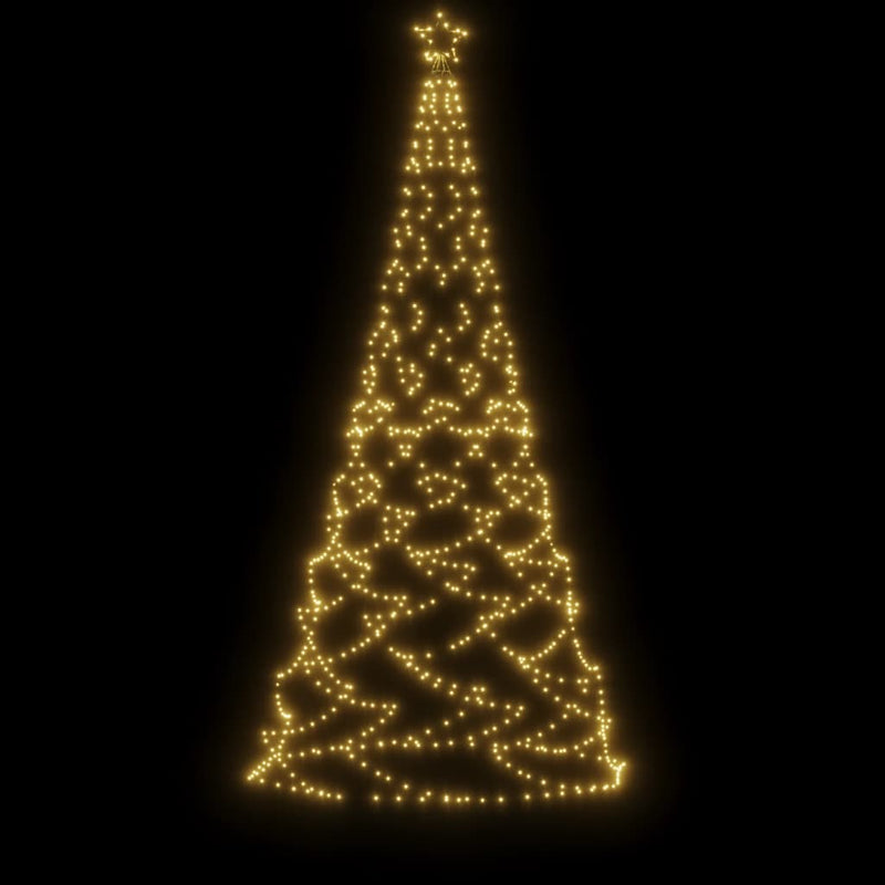 Kerstboom Met Metalen Paal En 500 Te Led's 3 M