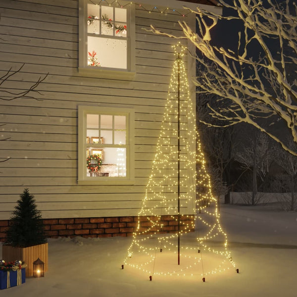 Kerstboom Met Metalen Paal En 500 Te Led's 3 M