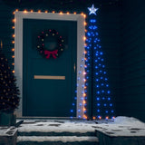 Kegelkerstboom 752 E Led's 160X500 Cm Blauw