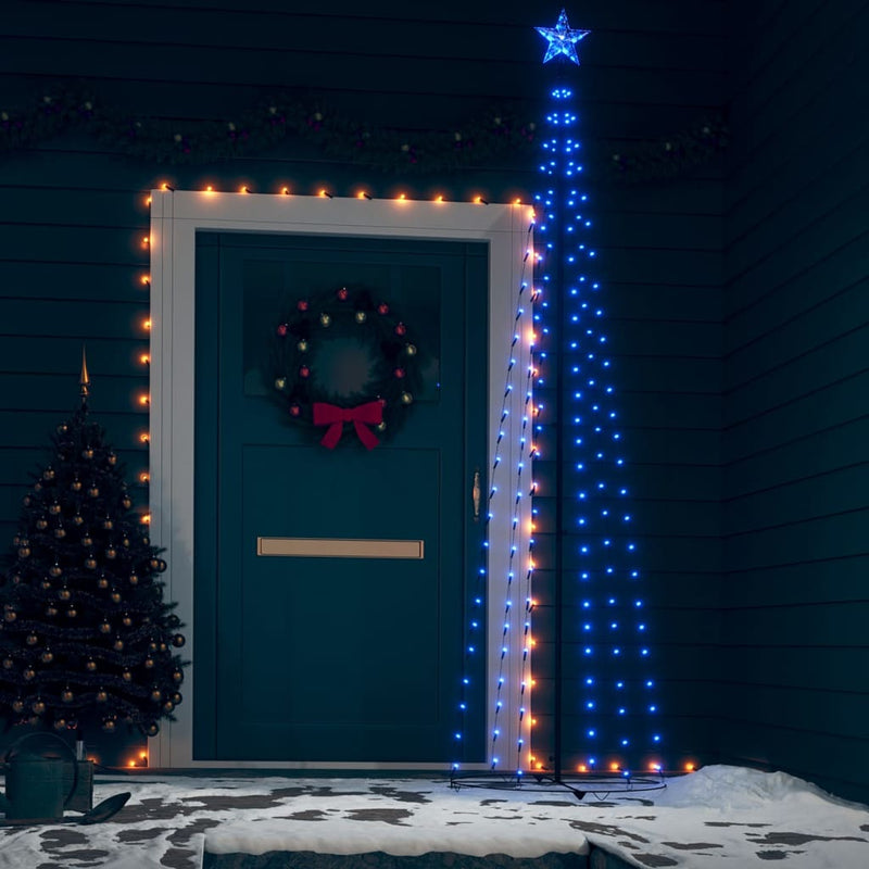 Kegelkerstboom 752 E Led's 160X500 Cm Blauw