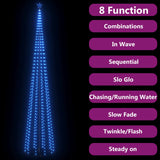 Kegelkerstboom 752 E Led's 160X500 Cm Blauw