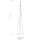 Kegelkerstboom 752 E Led's 160X500 Cm Blauw