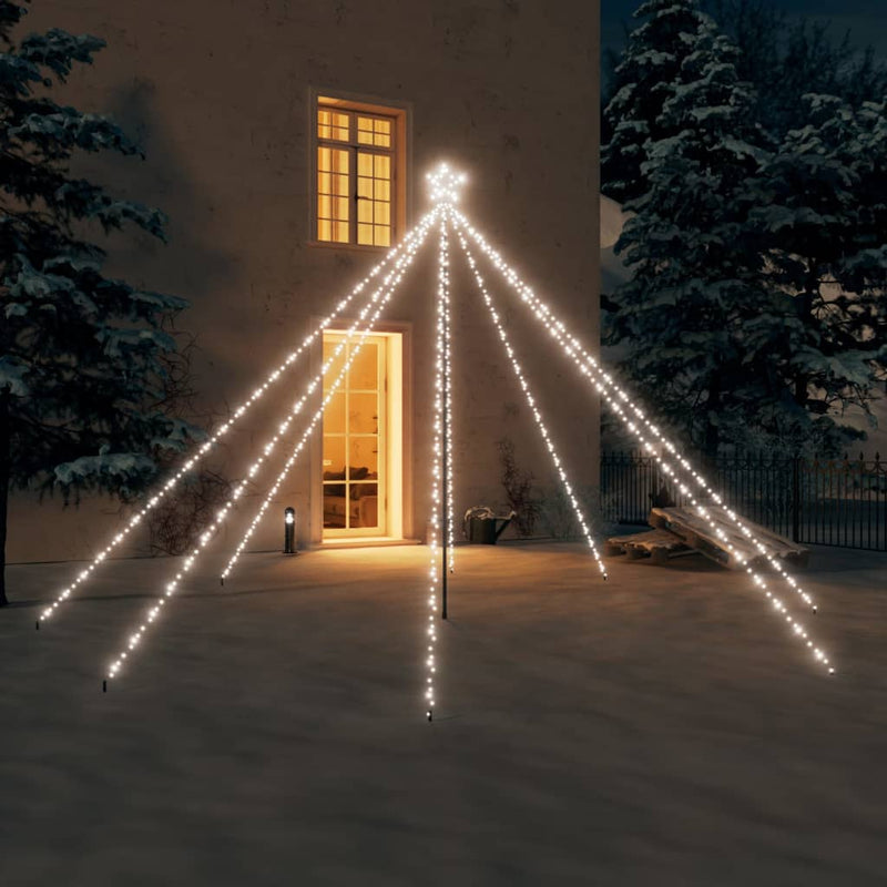 Led-Kerstboom Binnen Buiten 800 Leds Koud Wit 5 M Koudwit