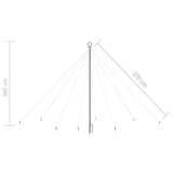 Led-Kerstboom Binnen Buiten 576 Leds 3,6 M Blauw