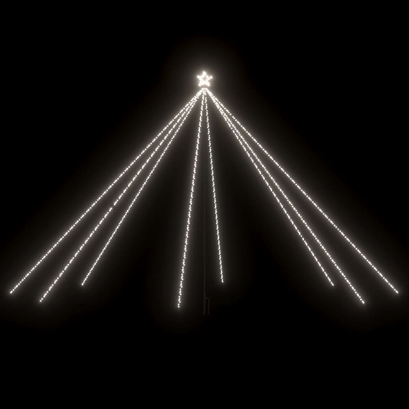 Led-Kerstboom Binnen Buiten 800 Leds Koud Wit 5 M Koudwit