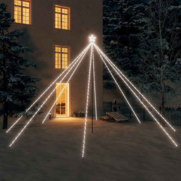 Led-Kerstboom Binnen Buiten 800 Leds Koud Wit 5 M Koudwit