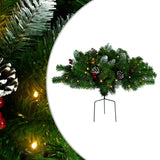 Tuinkerstbomen 2 St Met Verlichting Pvc