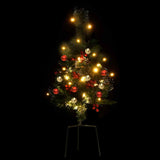 Tuinkerstbomen 2 St Met Verlichting Pvc