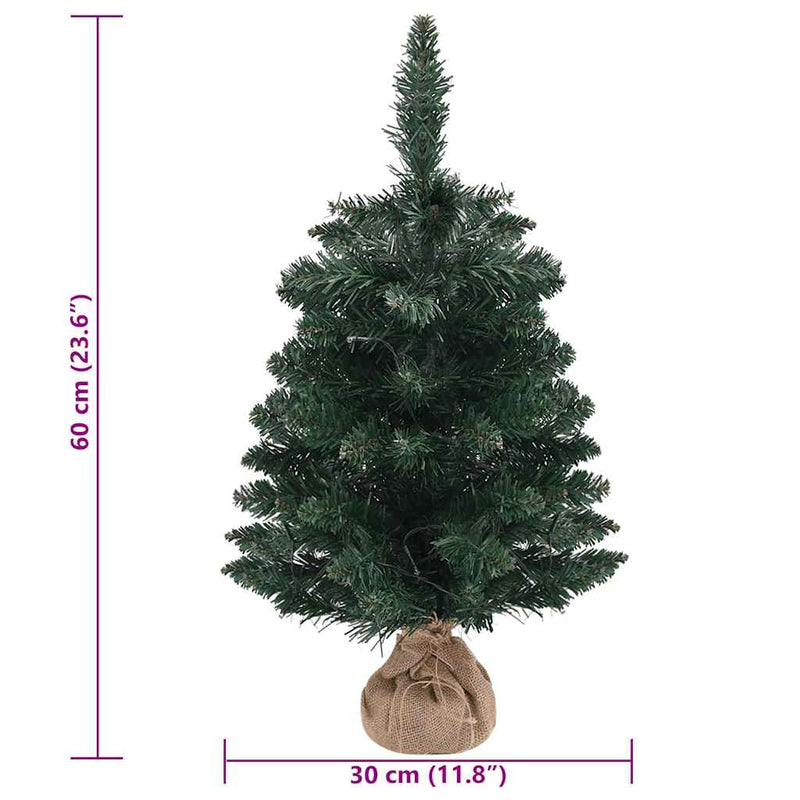 Kunstkerstboom Met Verlichting En Standaard 60 Cm Pvc Groen