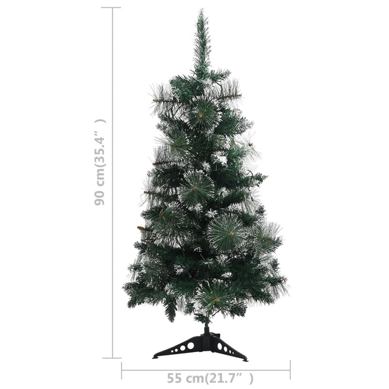 Kunstkerstboom Met Verlichting En Standaard 90 Cm Pvc Groen