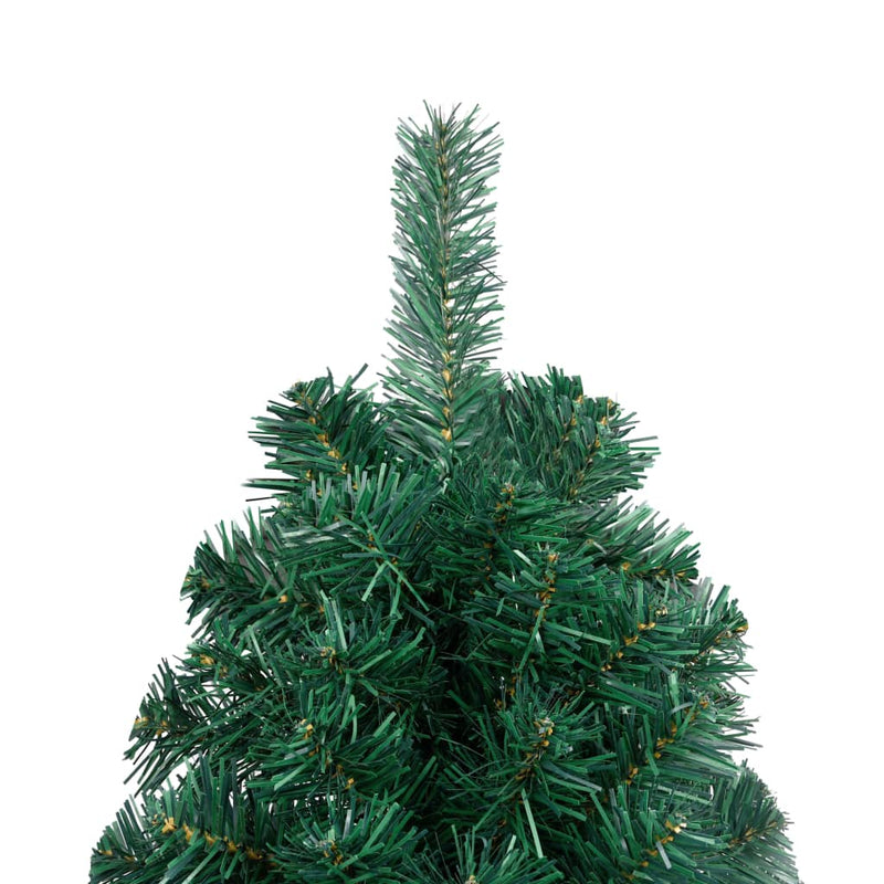 Kunstkerstboom Met Verlichting Half Standaard 150 Cm Pvc Groen