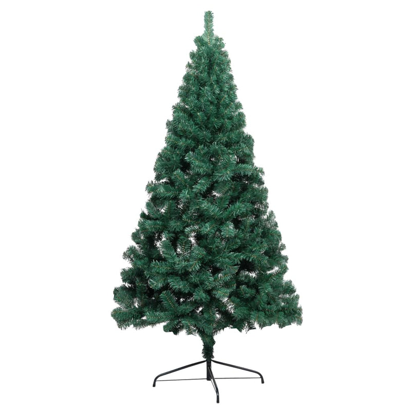 Kunstkerstboom Met Verlichting Half Standaard 240 Cm Pvc Groen