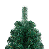 Kunstkerstboom Met Verlichting Half Standaard 240 Cm Pvc Groen