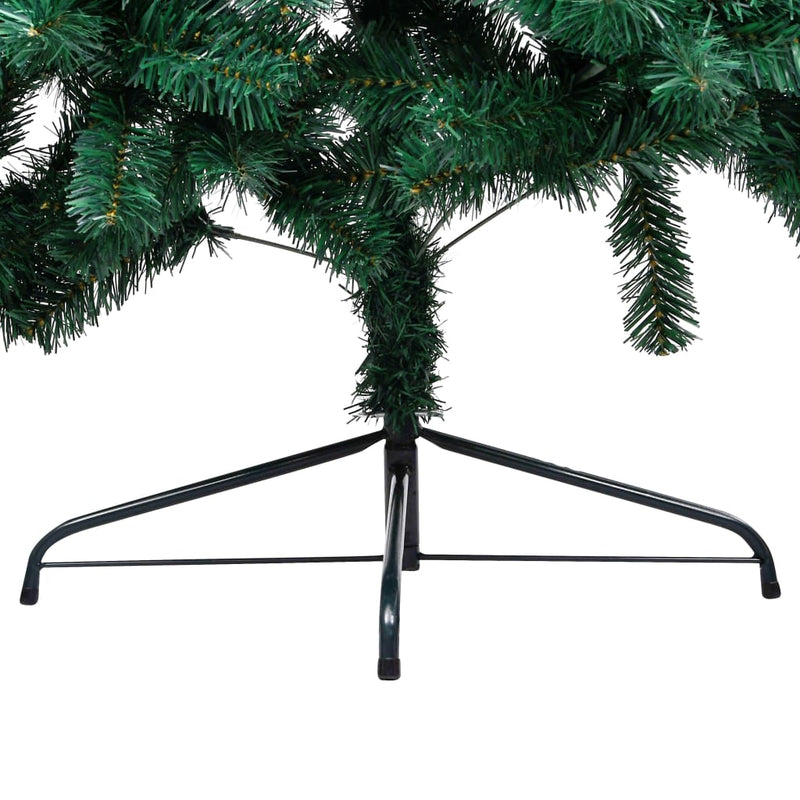Kunstkerstboom Met Verlichting Half Standaard 240 Cm Pvc Groen