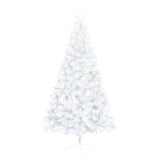 Kunstkerstboom Met Verlichting Half Standaard 150 Cm Pvc Wit