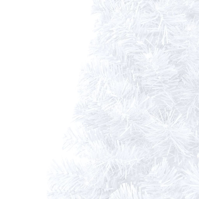 Kunstkerstboom Met Verlichting Half Standaard 150 Cm Pvc Wit