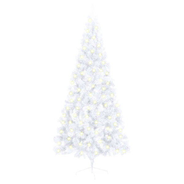 Kunstkerstboom Met Verlichting Half Standaard 180 Cm Pvc