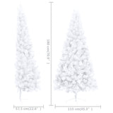 Kunstkerstboom Met Verlichting Half Standaard 180 Cm Pvc
