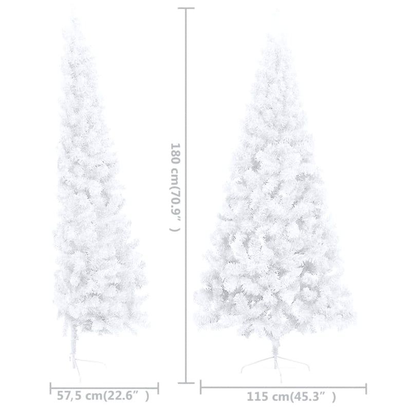 Kunstkerstboom Met Verlichting Half Standaard 180 Cm Pvc