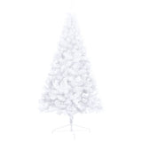 Kunstkerstboom Met Verlichting Half Standaard 210 Cm Pvc Wit