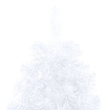 Kunstkerstboom Met Verlichting Half Standaard 210 Cm Pvc Wit