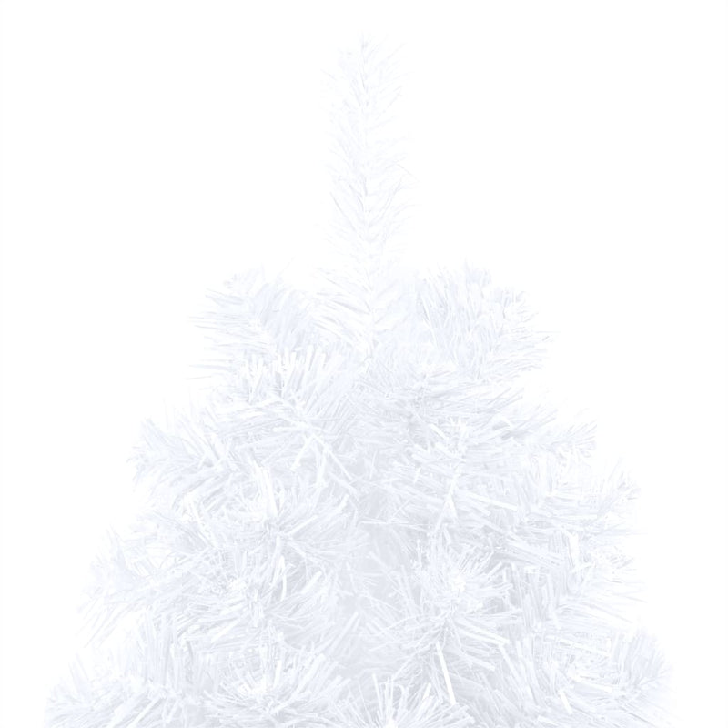 Kunstkerstboom Met Verlichting Half Standaard 210 Cm Pvc Wit