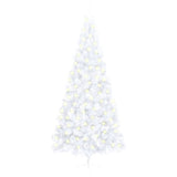 Kunstkerstboom Met Verlichting Half Standaard 240 Cm Pvc Wit