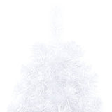 Kunstkerstboom Met Verlichting Half Standaard 240 Cm Pvc Wit