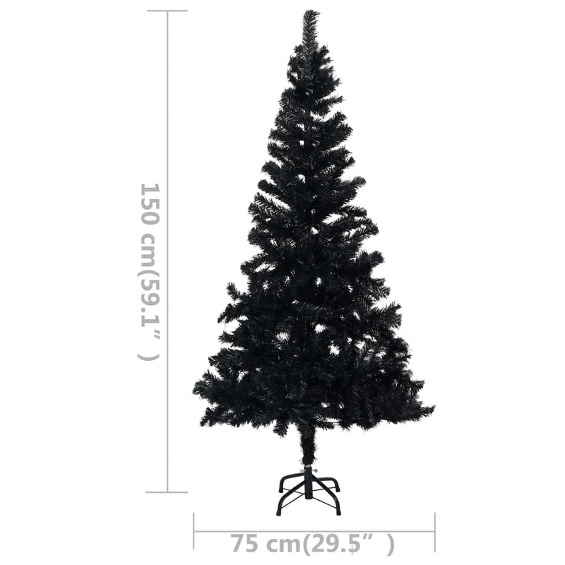 Kunstkerstboom Met Verlichting En Standaard 150 Cm Pvc