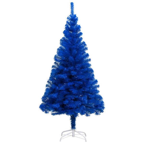 Kunstkerstboom Met Verlichting En Standaard 120 Cm Pvc Blauw