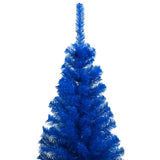 Kunstkerstboom Met Verlichting En Standaard 120 Cm Pvc Blauw