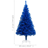 Kunstkerstboom Met Verlichting En Standaard 120 Cm Pvc Blauw