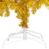 Kunstkerstboom Met Verlichting Standaard 150 Cm Pet Goudkleurig