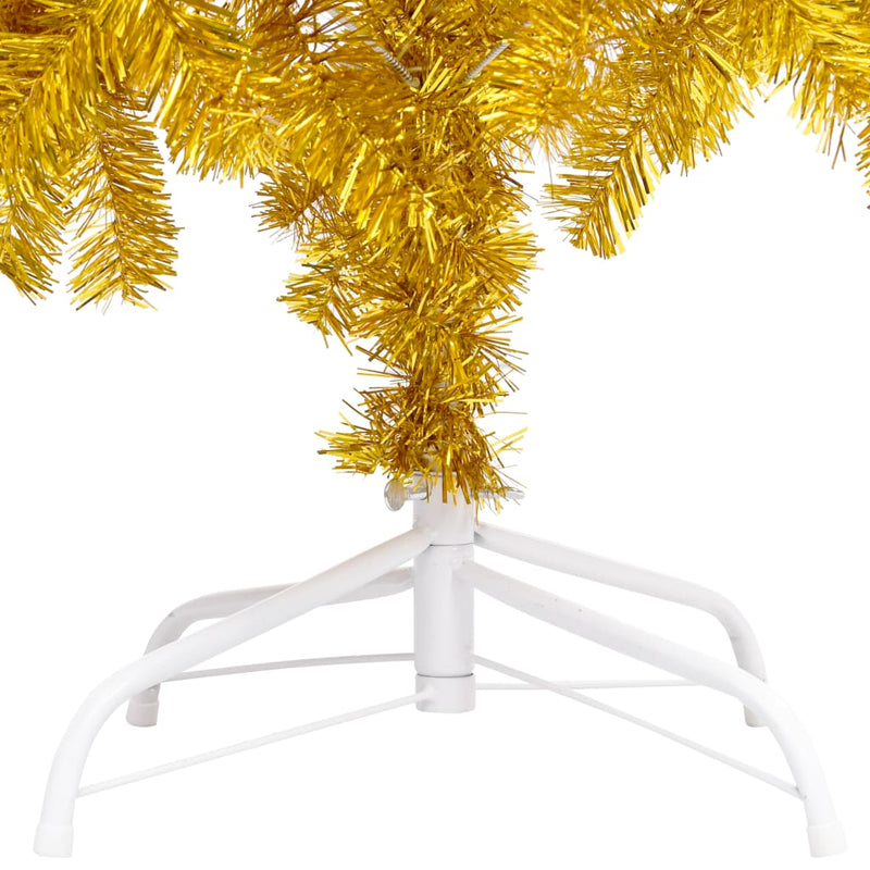 Kunstkerstboom Met Verlichting Standaard 150 Cm Pet Goudkleurig