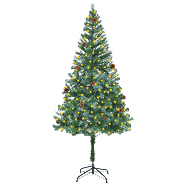 Kunstkerstboom Met Verlichting En Dennenappels 180 Cm