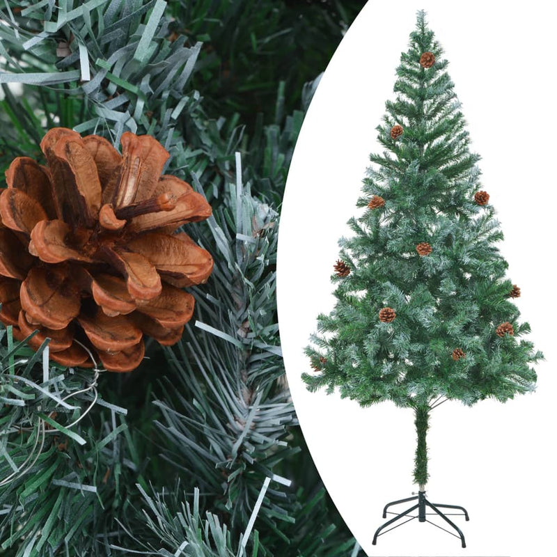 Kunstkerstboom Met Verlichting En Dennenappels 180 Cm